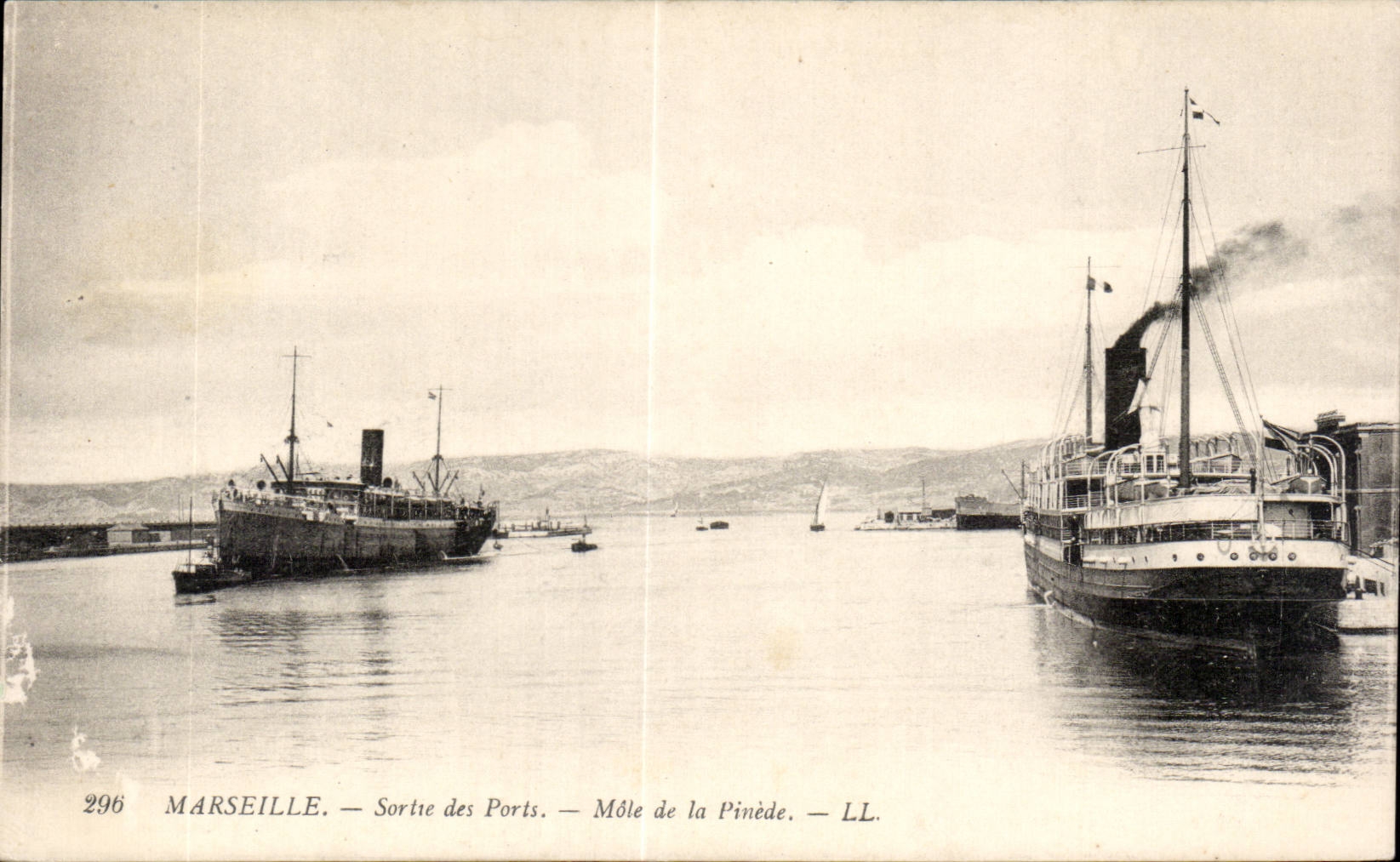 Marseille — Sortie des Ports — Môle de la Pinède — LL. — N° 296