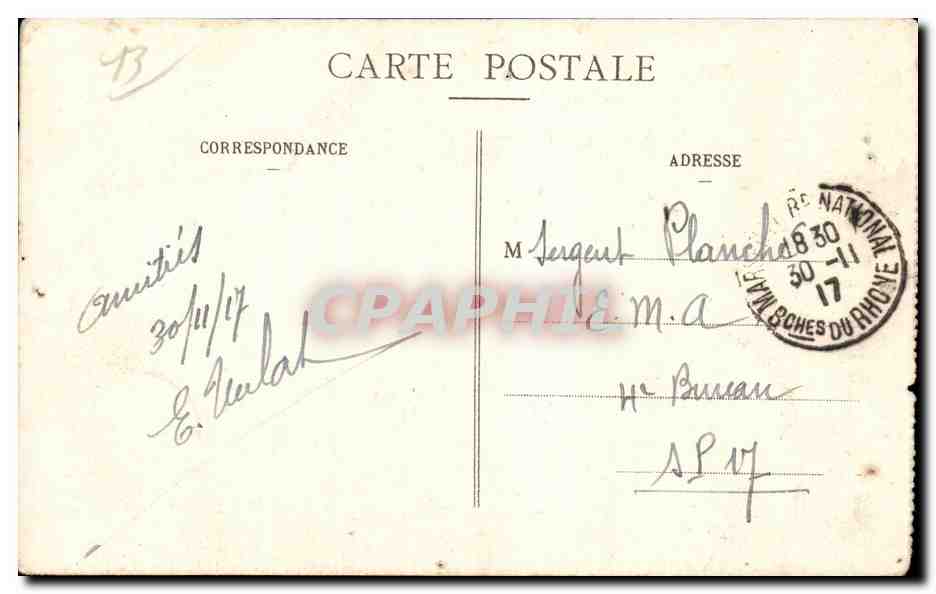 Marseille - Palais de Justice et Statue Berryer - CPA  — Rückseite