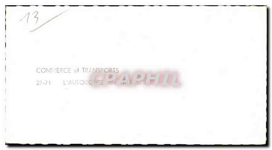 Marseille - Commerce et Transports - L Autoroute - CPA  — Rückseite