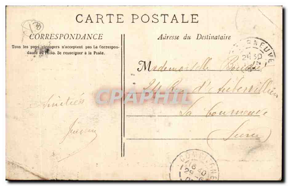 Marseille - Le Pharo - Institut Pasteur - CPA  — Verso
