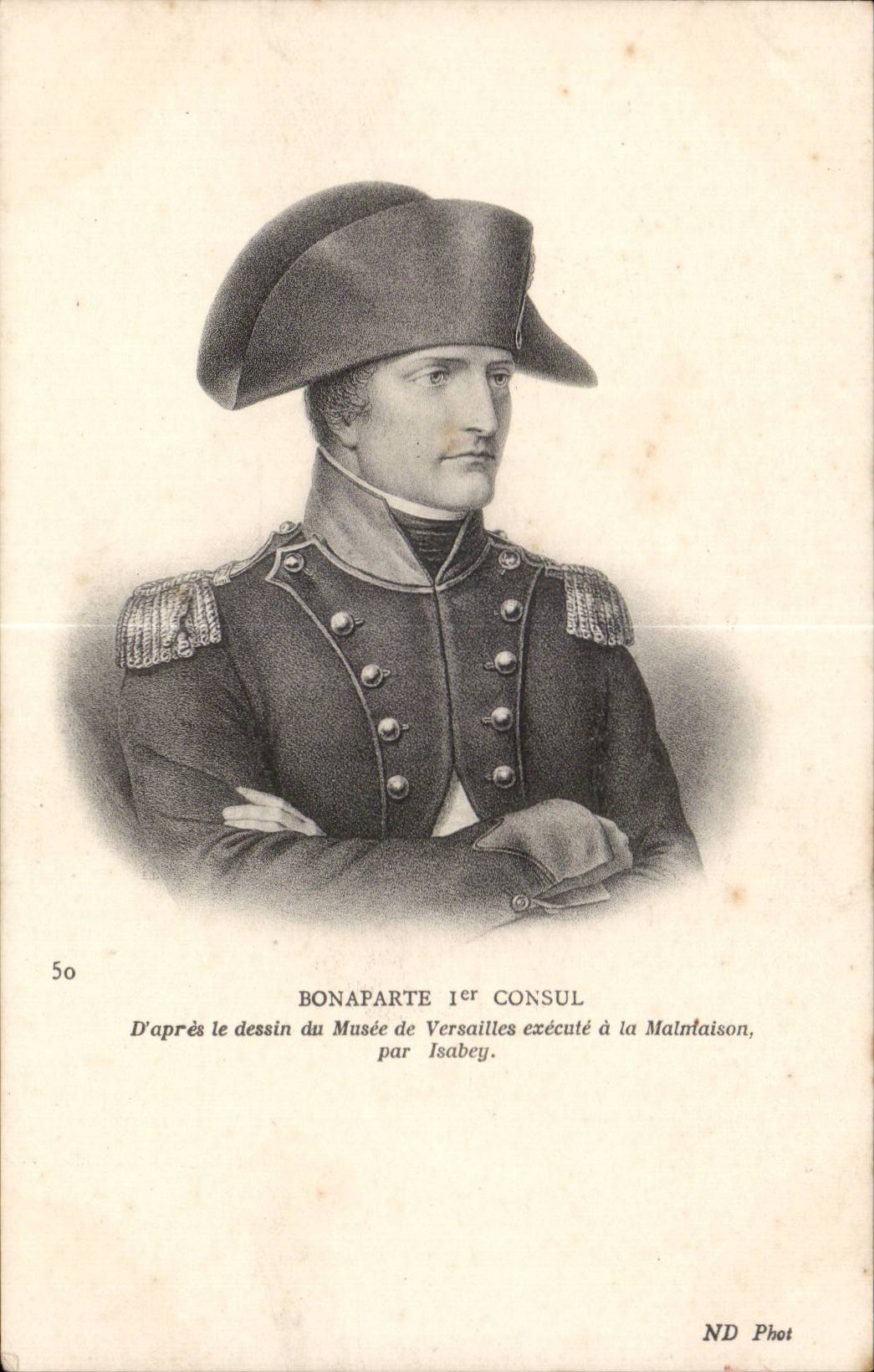 CPA Militaria Bonaparte 1er consul D apres le dessin du Musee de Versailles Malmaison