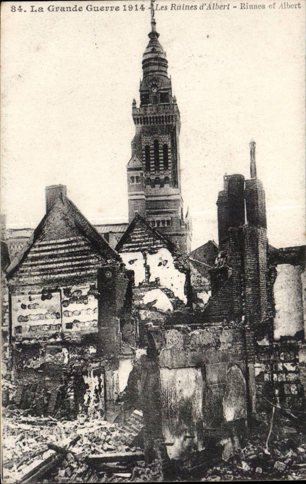 CPA Militaria Les ruines d Albert 