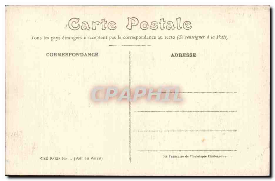 CPA Militaria Senlis La licorne Rue Bellon et rue Rougemaille — Rückseite