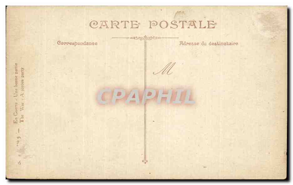 CPA Militaria Une bonne partie Soldats — Rückseite