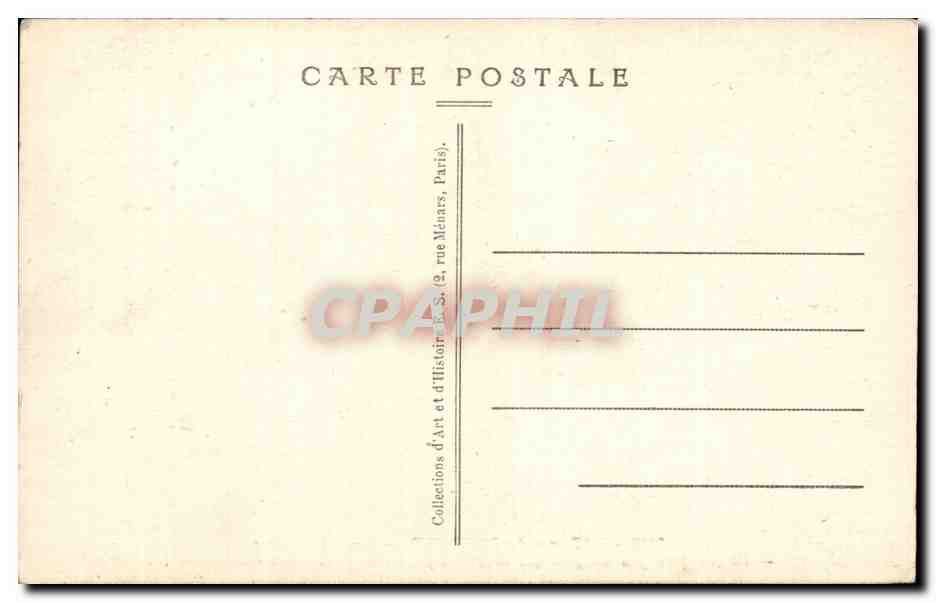 CPA Oeuvre de Daumier Croquis d hiver Train Illustrateur  — Rückseite