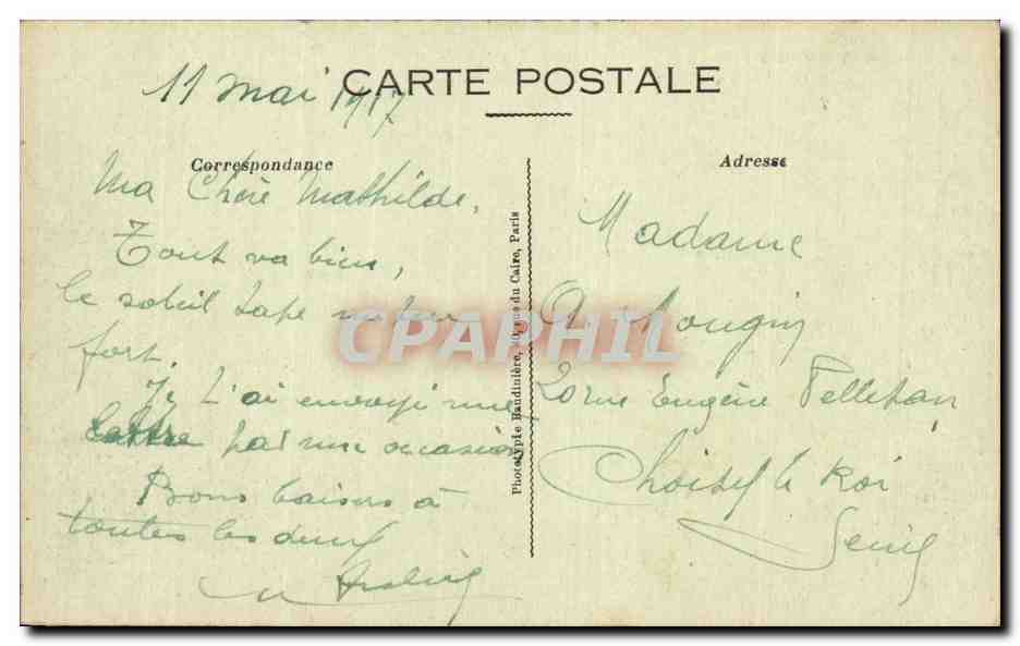 CPA Militaria En Champagne La vallee de la Tourbe prise de la route de Wargemoulin  — Rückseite