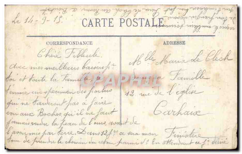 CPA Militaria Guerre de 1914 Un groupe de cosaques Cheval Horse Cavalier — Rückseite