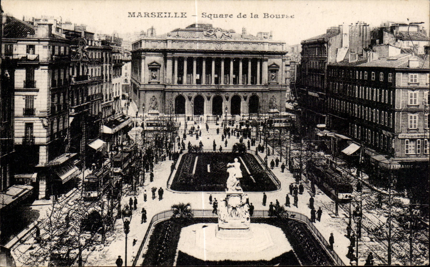 CPA Marseille Square de la Bourse Tramway