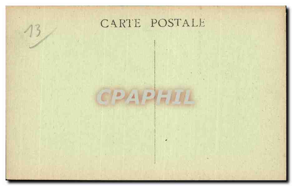 CPA Marseille Square de la Bourse Tramway — Verso