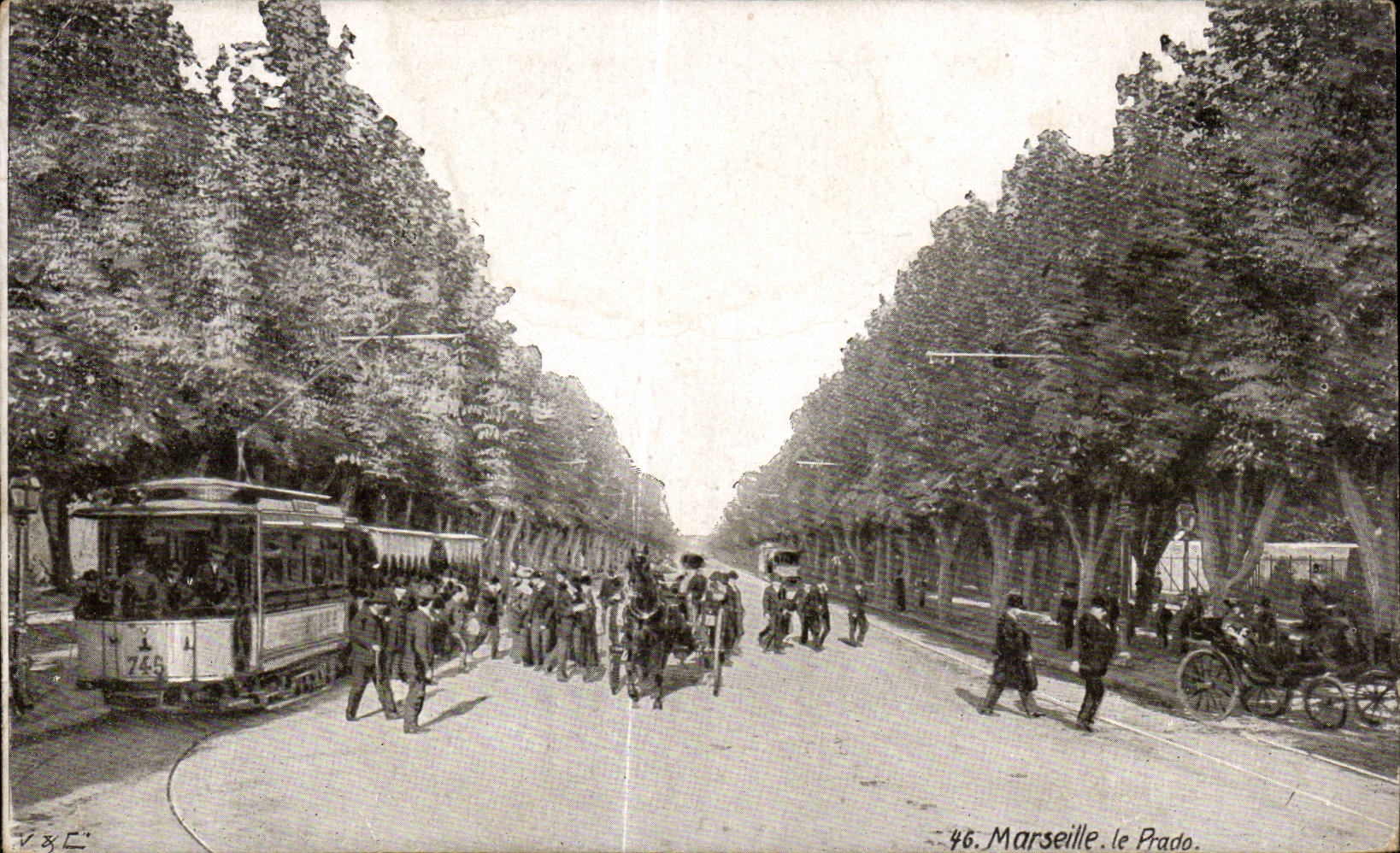 CPA Marseille La prado Tramway