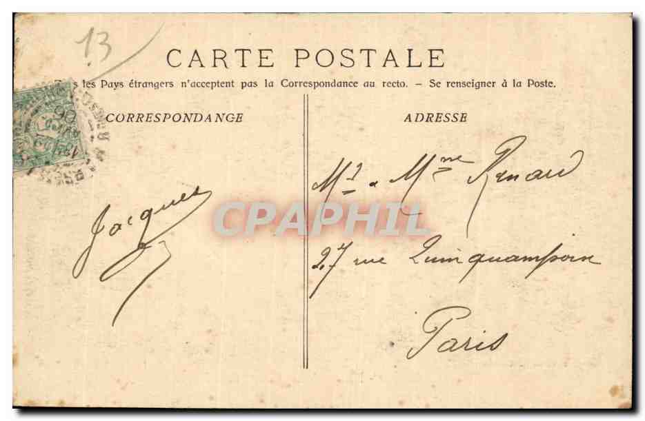 CPA Marseille Les bassins de la Joliette Bateau  — Rückseite