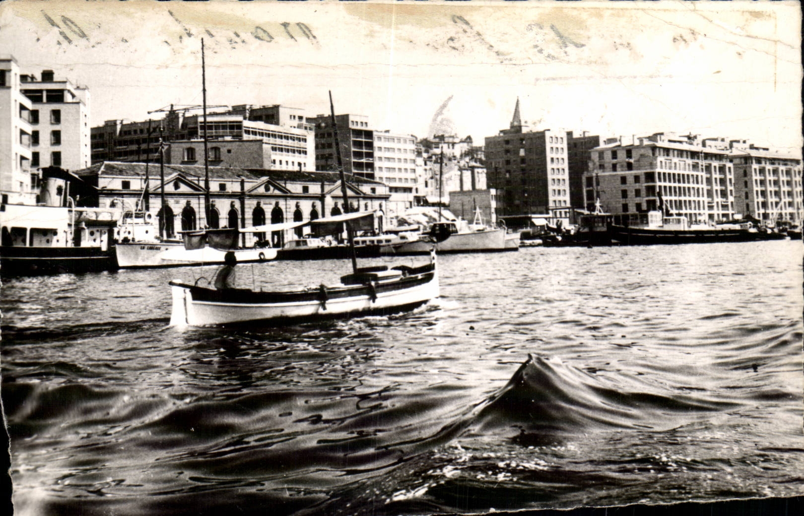 Tarjeta postal semimoderna Tarjeta postal semimoderna Marsella Nuevos edificios del viejo puerto