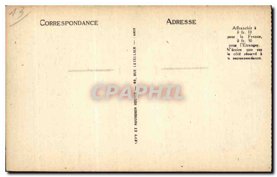 CPA Marseille Le cours Belzunce Tramway — Verso