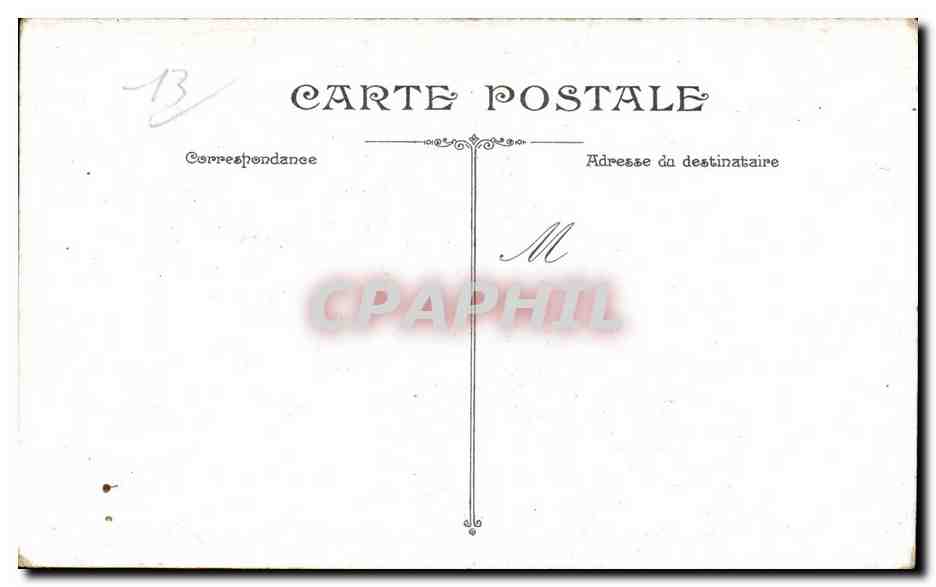 CPA Marseille Eglise des reformes et monument de la defense — Verso