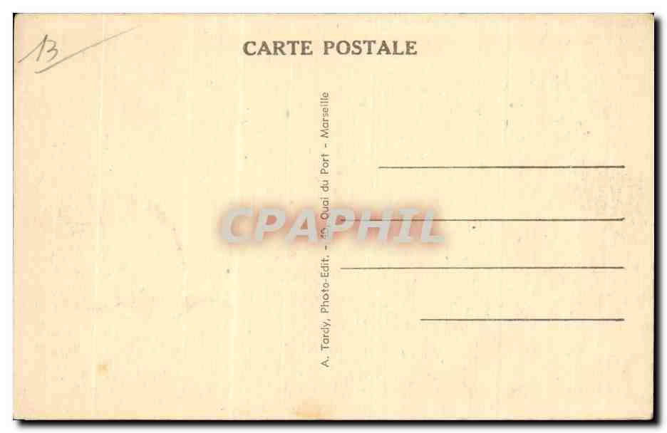 CPA Marseille La Canebiere Cie de Navigation mixte — Rückseite