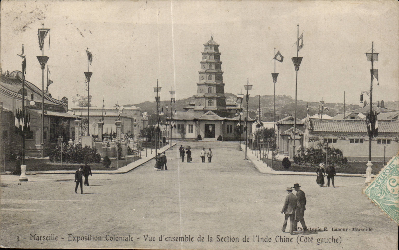 CPA Marseille Exposition coloniale Vue d ensemble de la section de l indochine