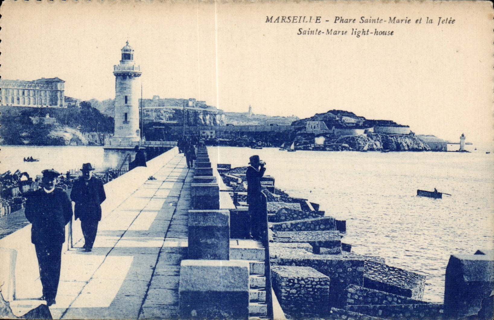 CPA Marseille Phare Sainte Marie et la jetee Lighthouse