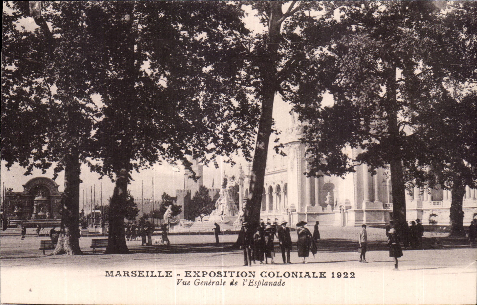 Marseille - Exposition Coloniale 1922 - Vue Generale de l Esplanade - CPA