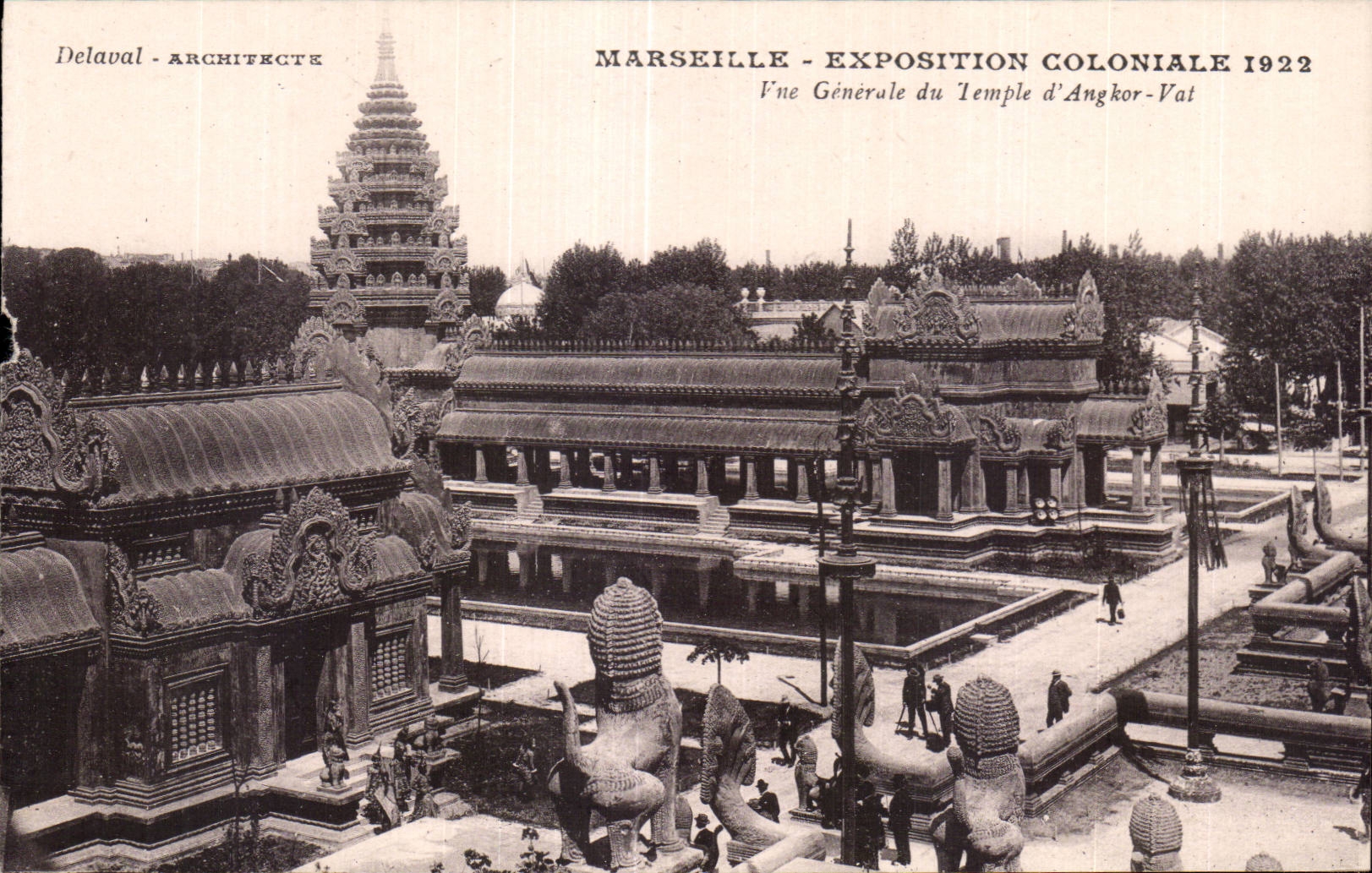 Marseille - Exposition Coloniale 1922 - Vue Generale du Temple d Angkor Vat - CPA
