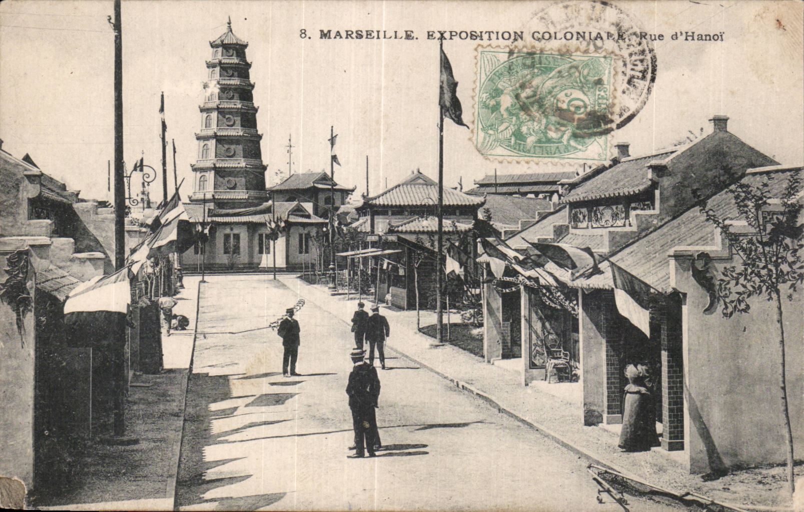 Marseille - Exposition Coloniale 1922 - Rue d Hanoi - CPA