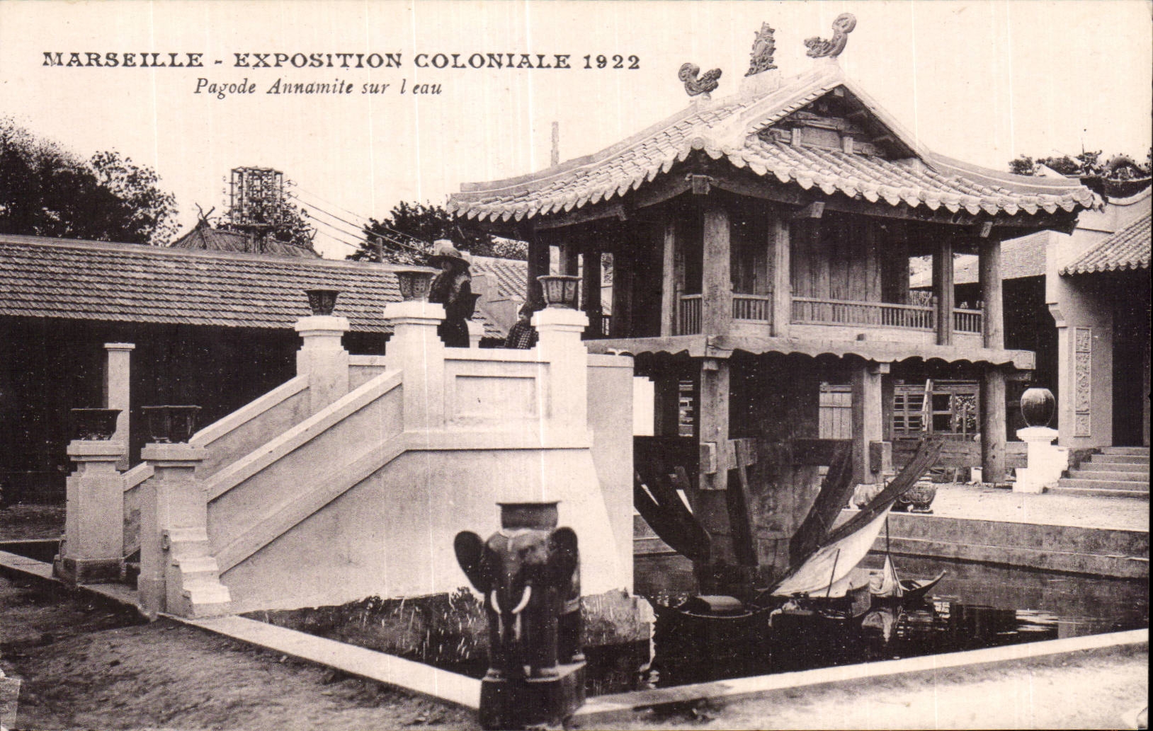Marseille - Exposition Coloniale 1922 - Pagode Annamite Elephant - CPA 