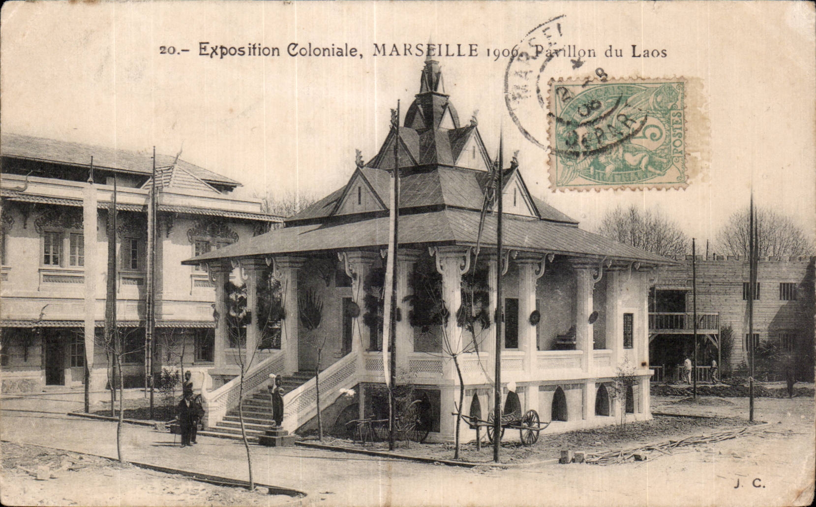 Marseille - Exposition Coloniale 1922 - Pavillon du Laos - CPA 