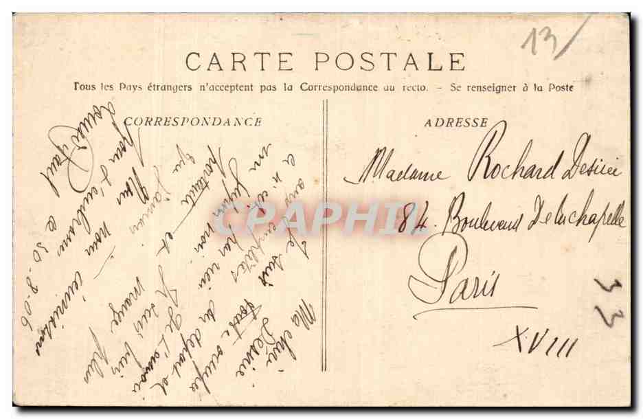 Marseille - Exposition Coloniale - Palais du Cambodge - CPA  — Verso