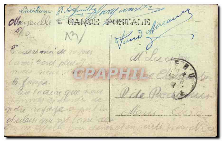 Marseille - Exposition Coloniale 1922 - Le Grand Palais - CPA  — Verso