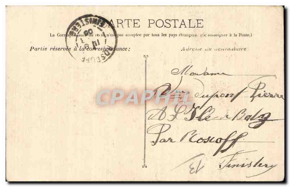 Folklore - Costumes - Type Marseillais - President du Syndicat des Poissonnieres - CPA  — Verso