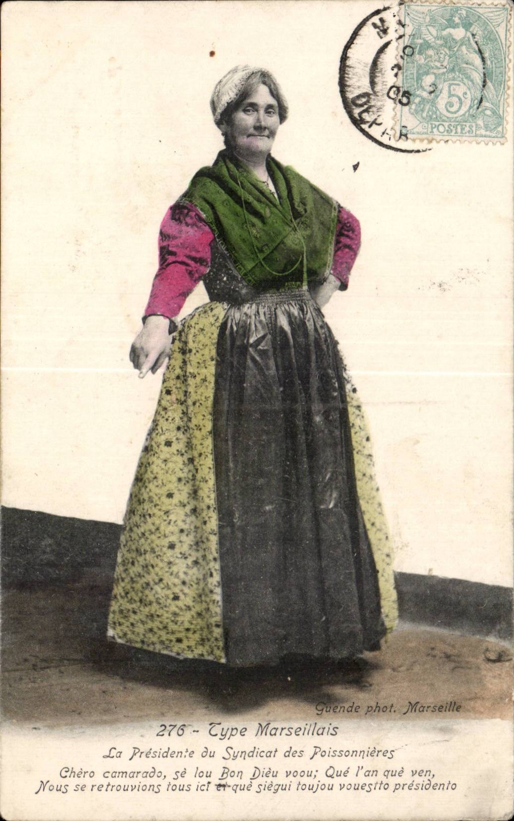 Folklore - Costumes - Type Marseillais - Poissonniere - CPA 