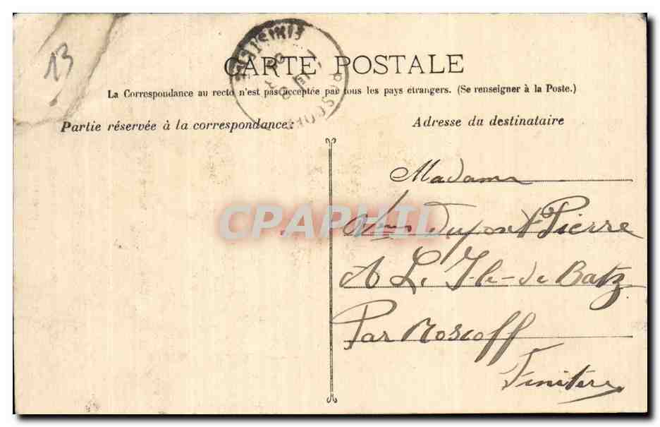 Folklore - Costumes - Type Marseillais - Poissonniere - CPA  — Verso