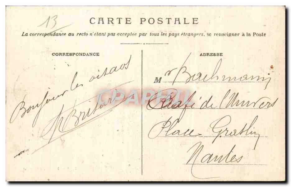 Tarascon — Tartarin d'après une vieille estampe conservée à la Bibliothèque de la Ville — Édition Brachman, Tarascon — Verso