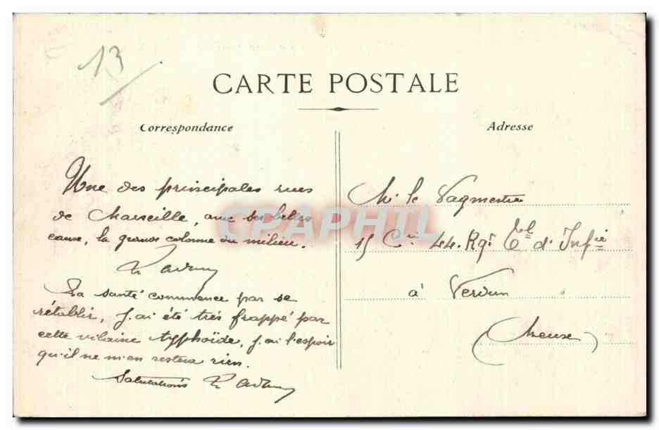 Marseille - La Rue Noailles - CPA  — Rückseite