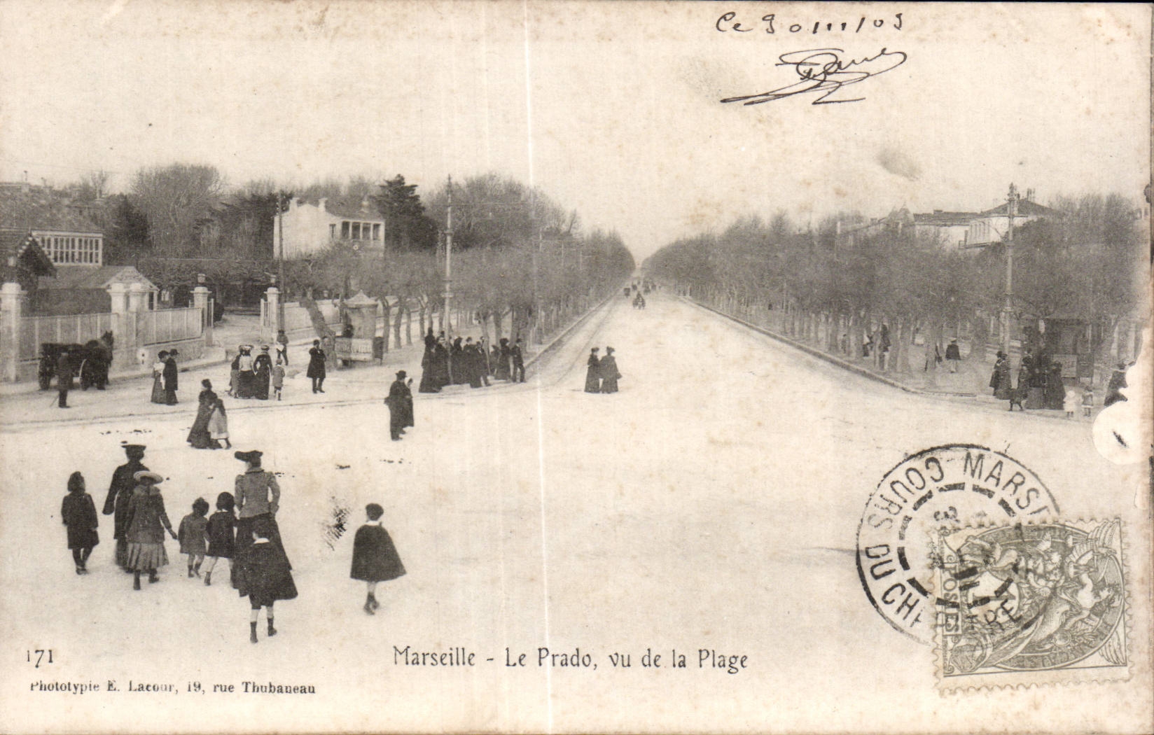 Marseille - Le Prado - La Plage - CPA 
