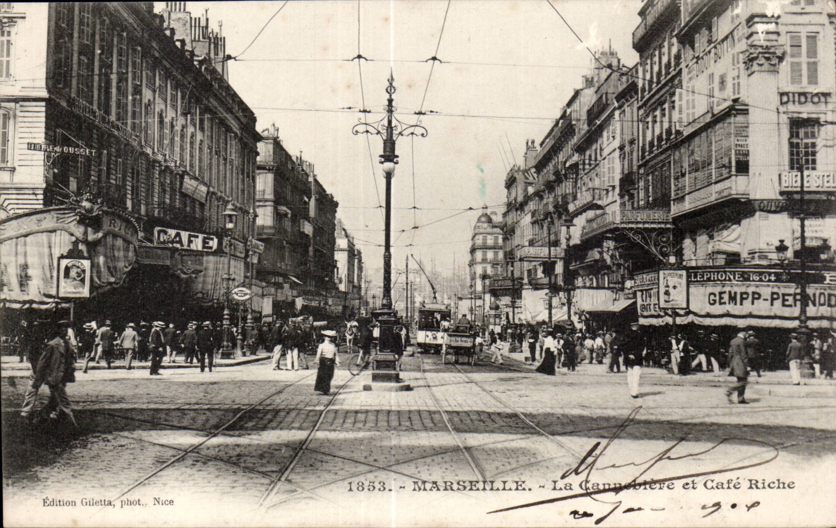 Marseille - La Cannebiere - Cafe Riche - CPA 