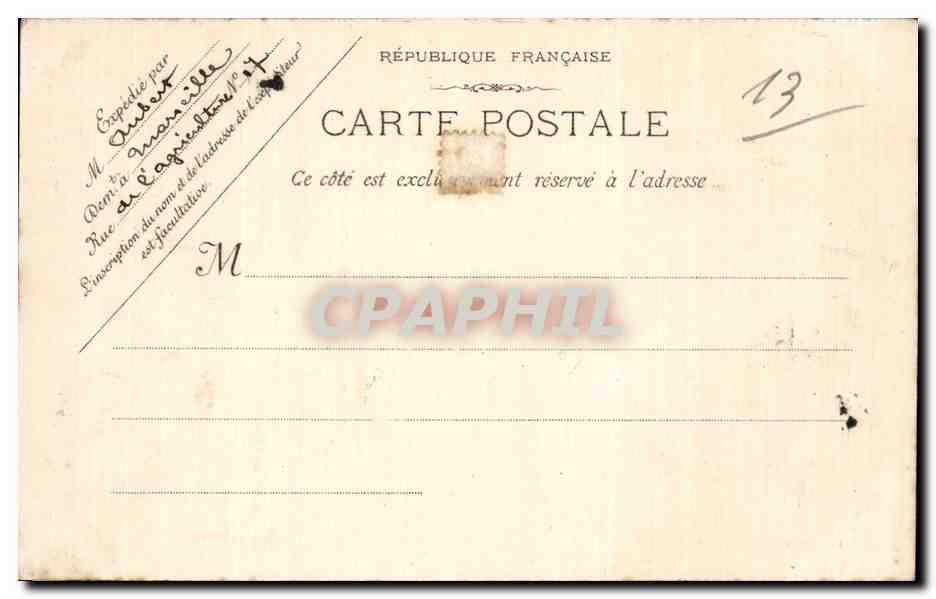 Marseille - Le Vieux Port - Notre Dame de la Garde - CPA  — Rückseite