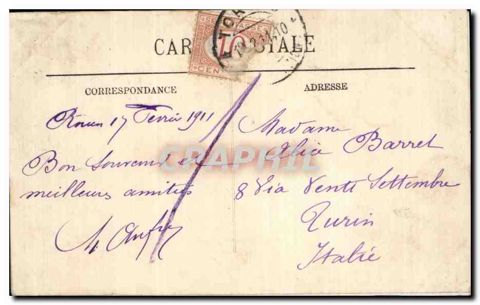 Marseille - La Rue Noaille - CPA  — Verso