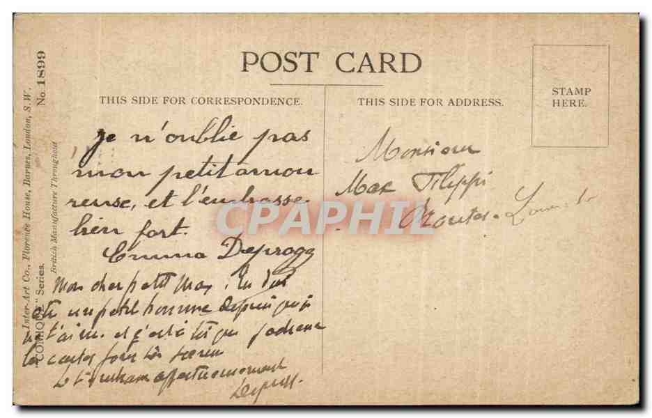 Enfant soldat — Victoria — Inter-Art Co. S.W. No 1899 — Reverso