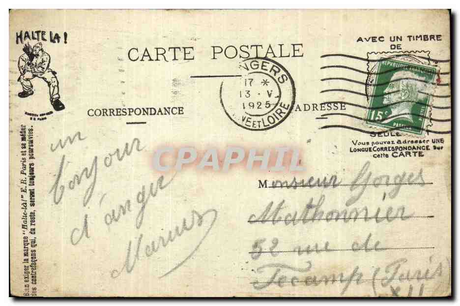 CPA Militaria La journee du soldat Minuit le coucher — Rückseite