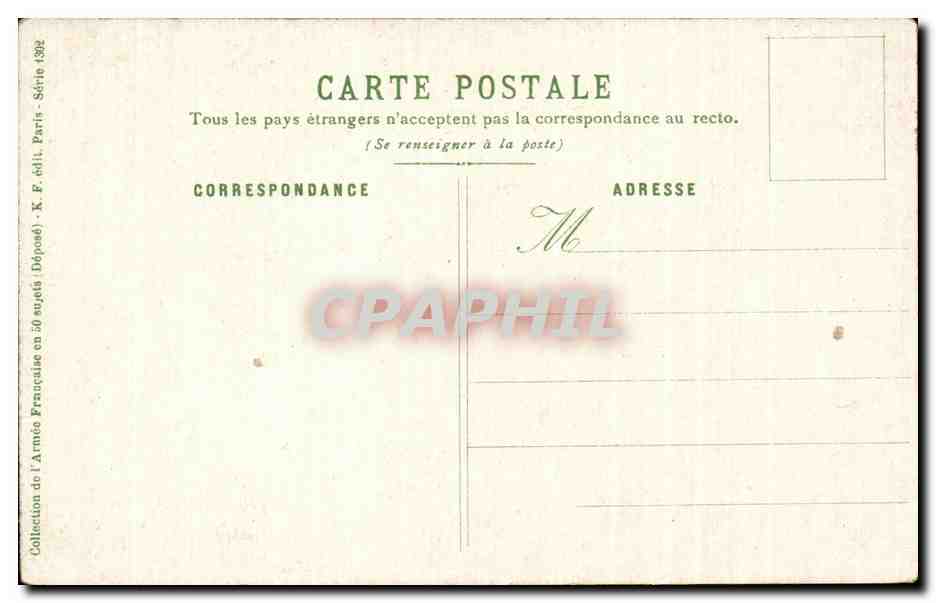 CPA Militaria Chasseur a cheval Horse  — Rückseite