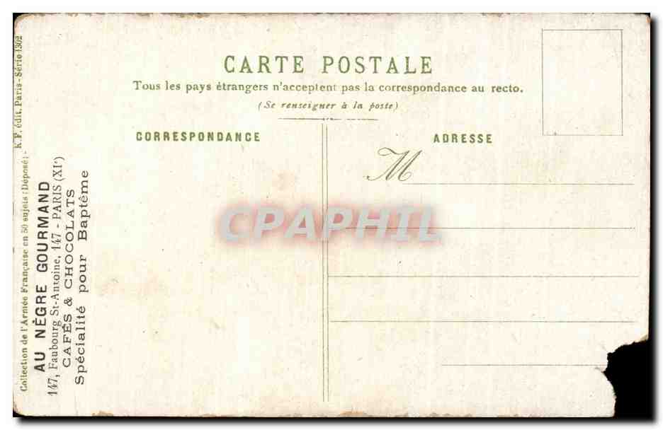 Officier d'Artillerie — A. Palm de Rosa — n°1 — Rückseite