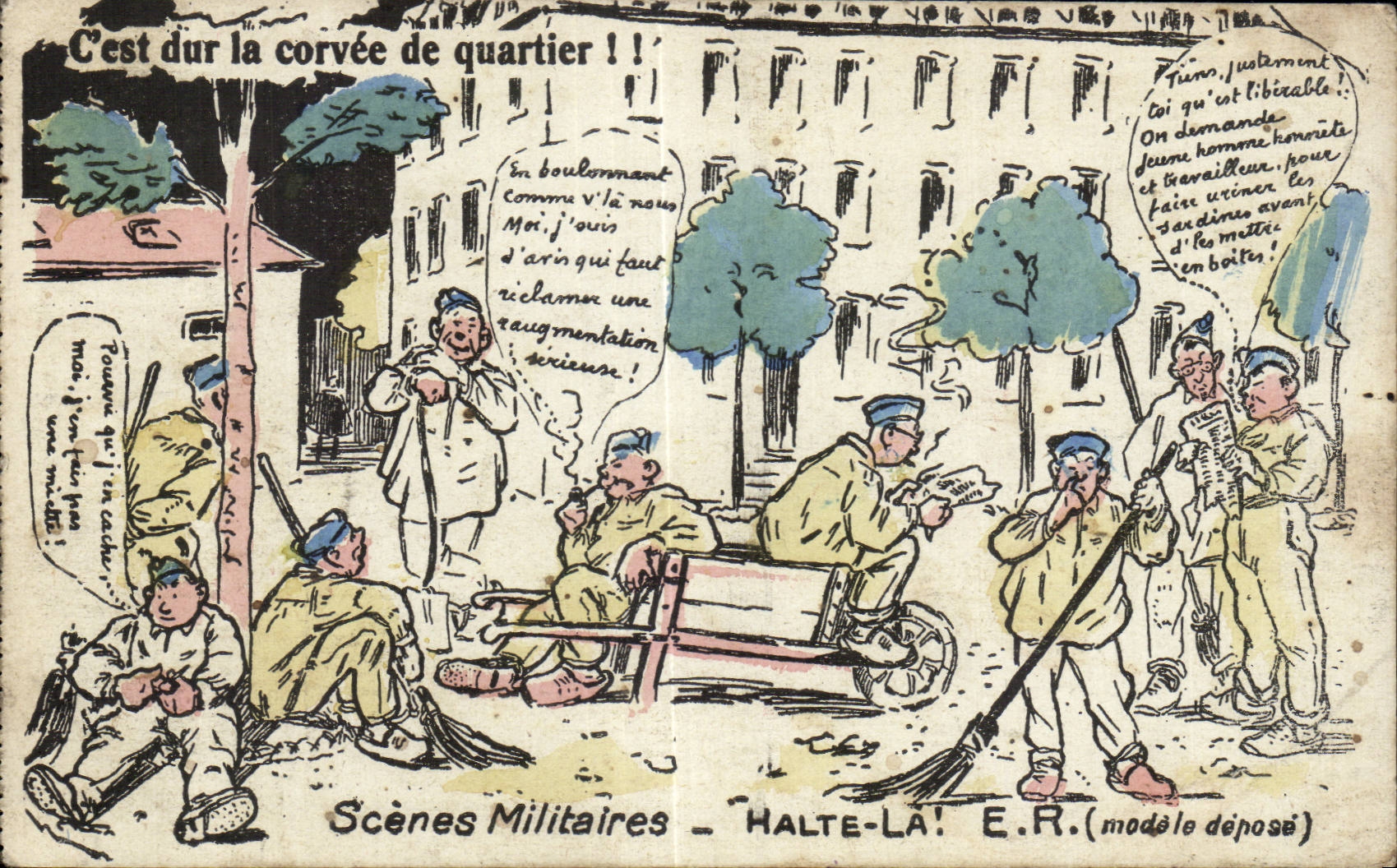 Scènes Militaires — HALTE-LA! — E.R. (modèle déposé)