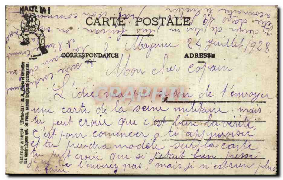 Scènes Militaires — HALTE-LA! — E.R. (modèle déposé) — Reverso