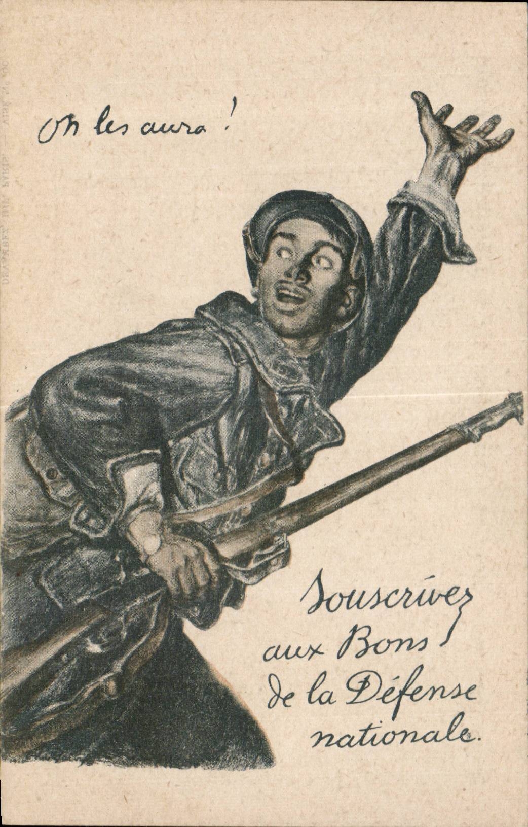 CPA Militaria Souscrivez aux bons de la Defense nationale Poilu
