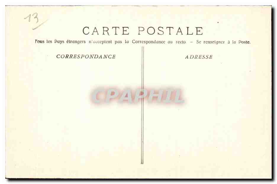 Marseille - Exposition Coloniale - Palais des Beaux Arts - CPA  — Rückseite