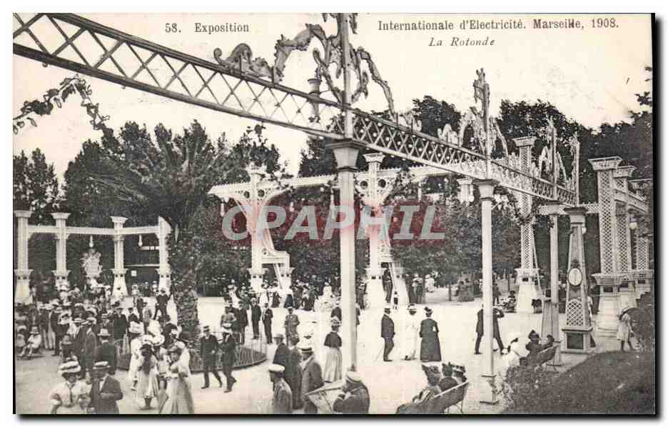Marseille - Exposition Internationale d Electricite 1908 - La Rotonde - CPA 