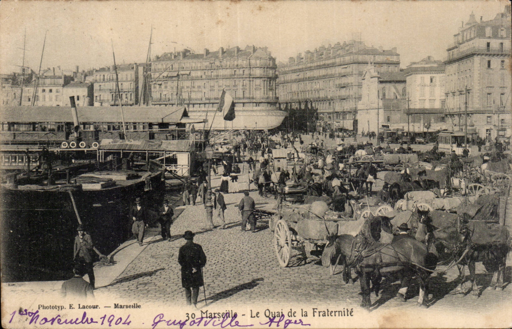 Marseille — Le Quai de la Fraternité — Phototyp. E. Lacour — n°30