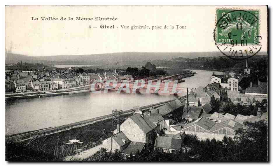 Givet - Vue Generale prise de la Tour - CPA 
