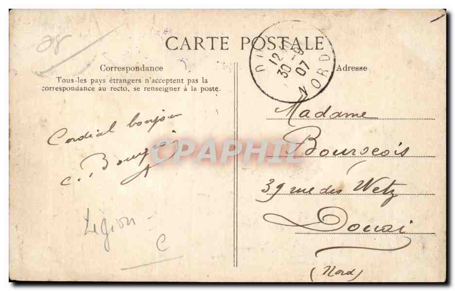 Las Últimas Cartuchos — La salida del Gobernador Lambert d'Houffalize a los Vencidos — Editor: A. Tatileau, n° 534 — Reverso