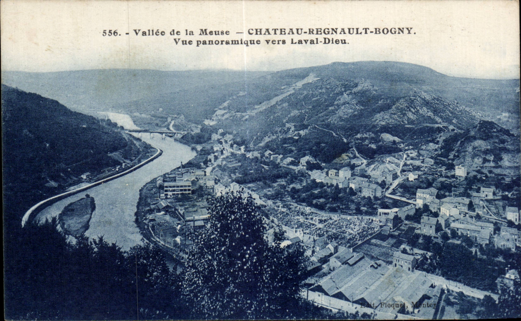 Chateau Regnault Bogny - Vue Panoramique vers Laval Dieu - CPA 